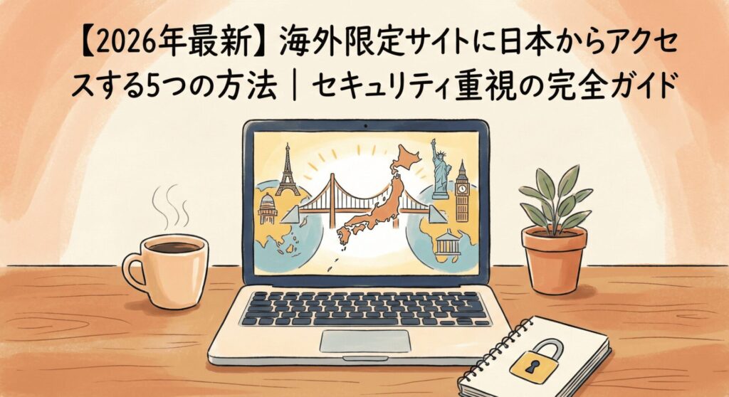【2026年最新】海外限定サイトに日本からアクセスする5つの方法｜セキュリティ重視の完全ガイド