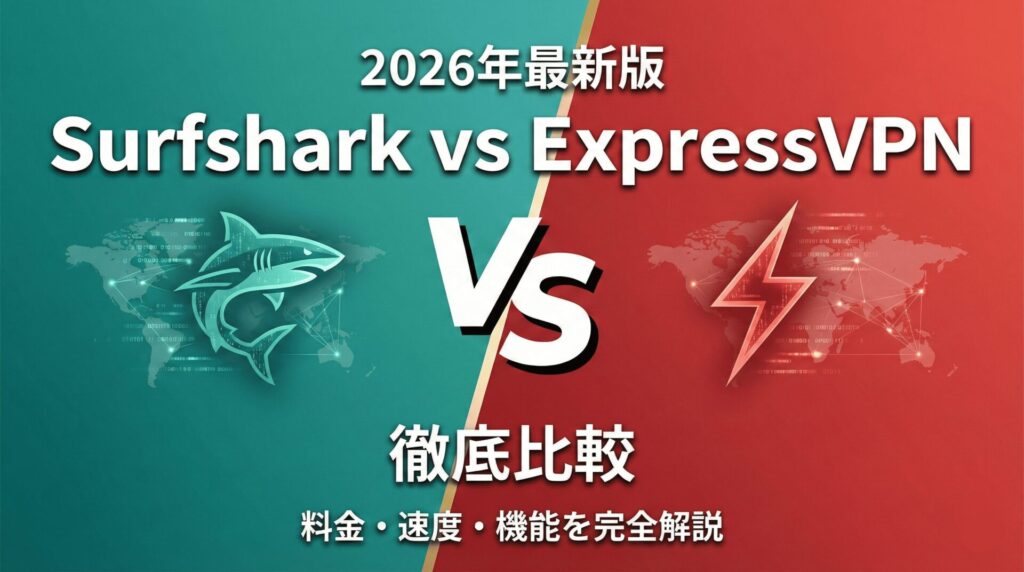 SurfsharkとExpressVPNを徹底比較！どっちが買い？【2026年最新】