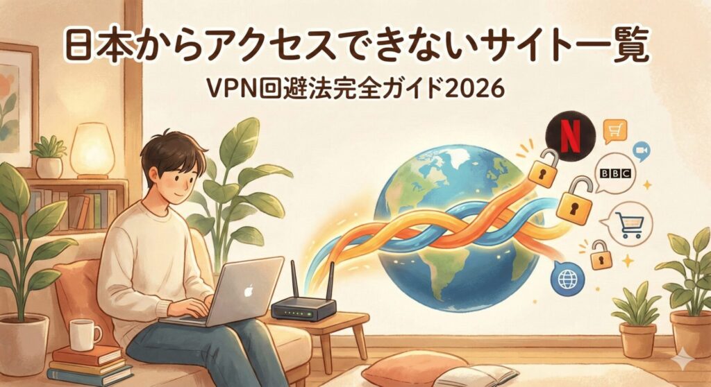 日本からアクセスできないサイト一覧｜VPN回避法完全ガイド2026