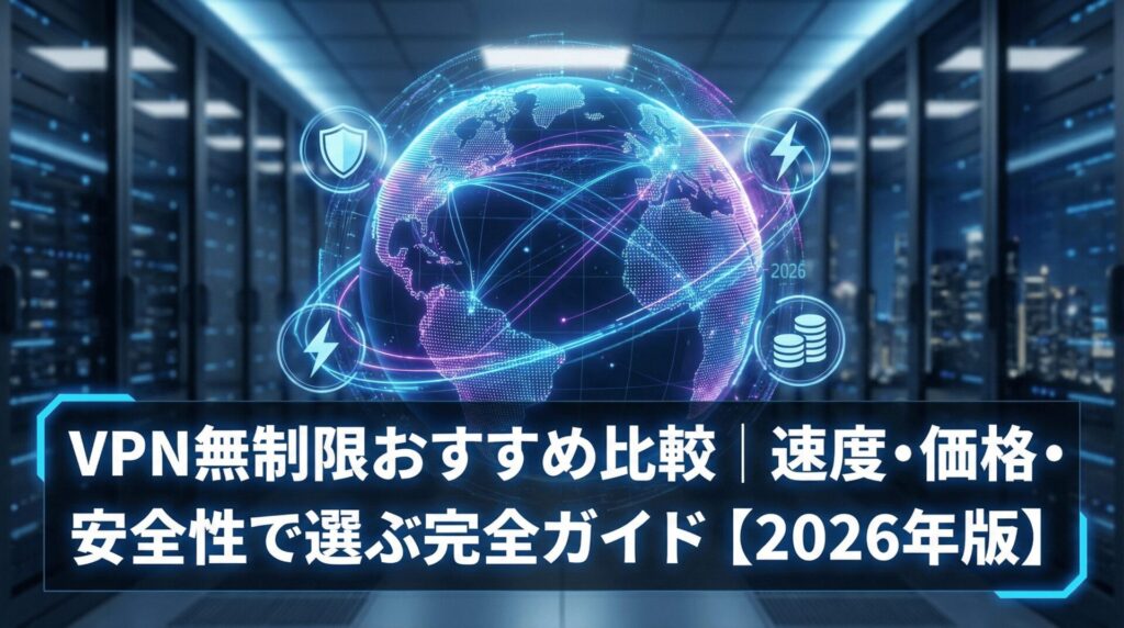 VPN 無制限おすすめ比較｜速度・価格・安全性で選ぶ完全ガイド【2026年版】
