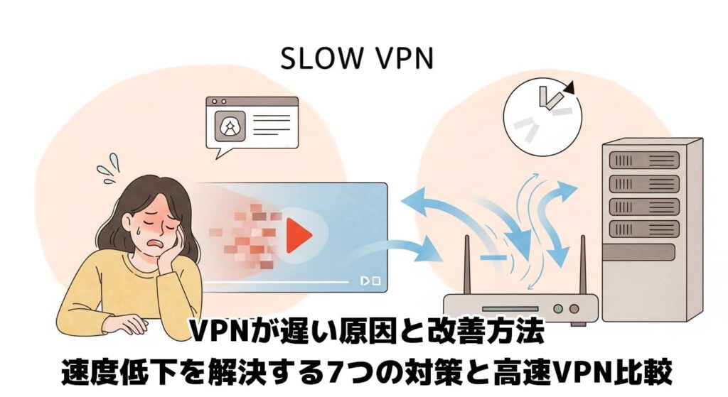 VPNが遅い原因と改善方法｜速度低下を解決する7つの対策と高速VPN比較