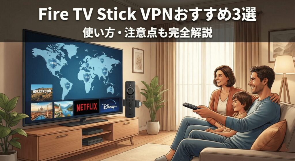 Fire TV Stick VPNおすすめ3選｜使い方・注意点も完全解説