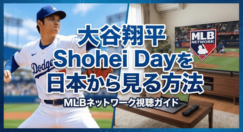 大谷翔平Shohei Dayを日本から見る方法｜MLBネットワーク視聴ガイド