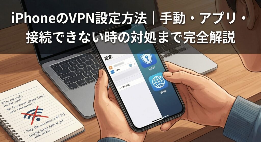 iPhoneのVPN設定方法｜手動・アプリ・接続できない時の対処まで完全解説